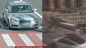 VIDEO Turist la un pas de moarte în centrul Brașovului! O fracțiune de secundă a făcut diferența între viață și moarte